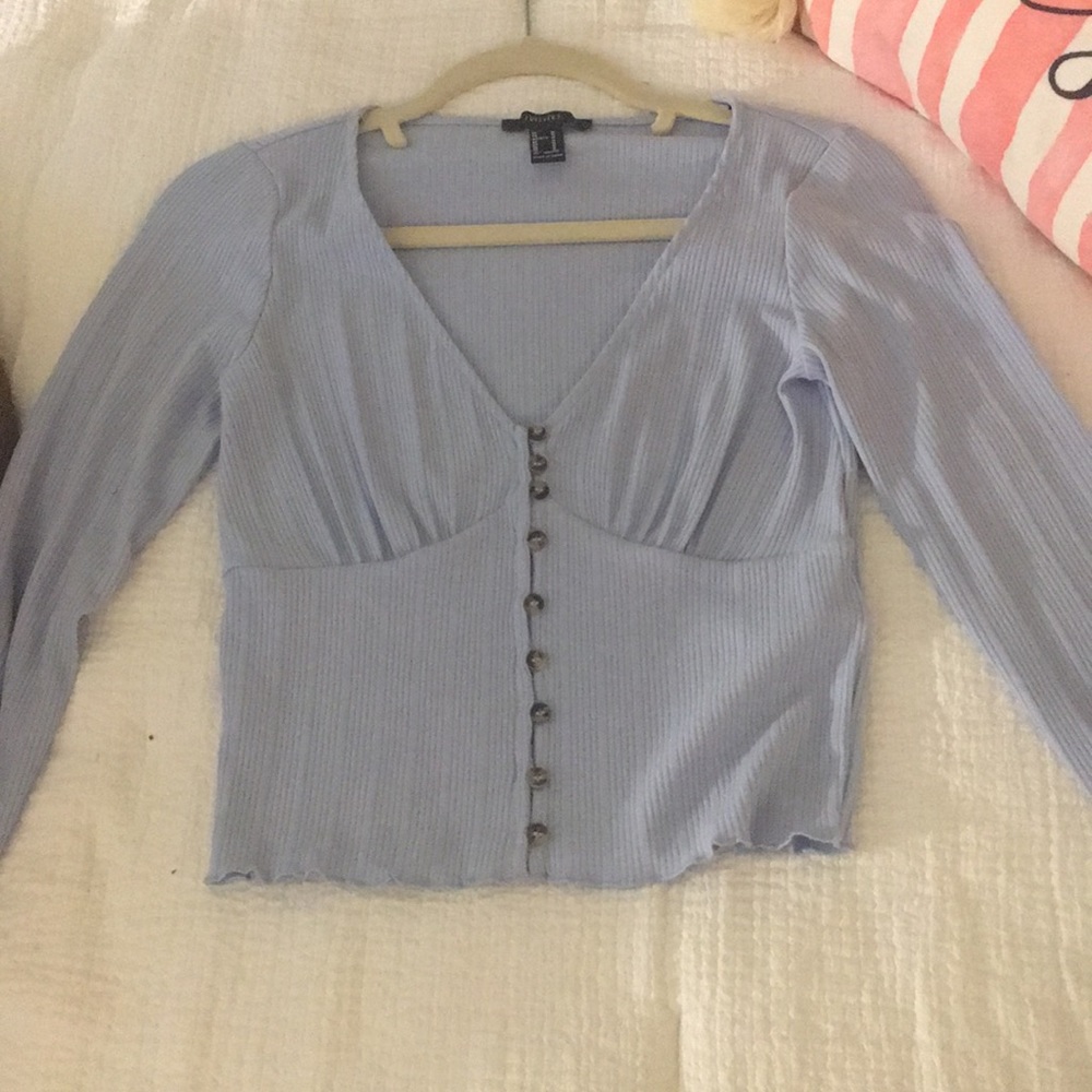 Blue long sleeve top